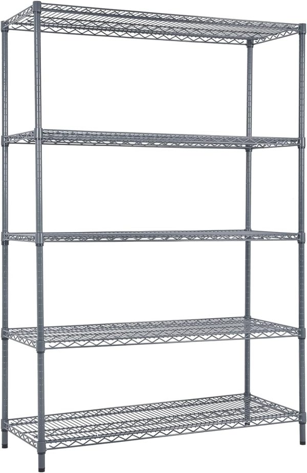 5-Tier Chrome Plated Wire Shelvings