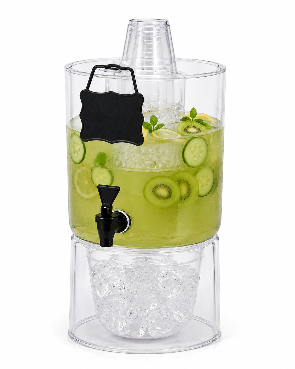 Round Acrylic Beverage Dispenser