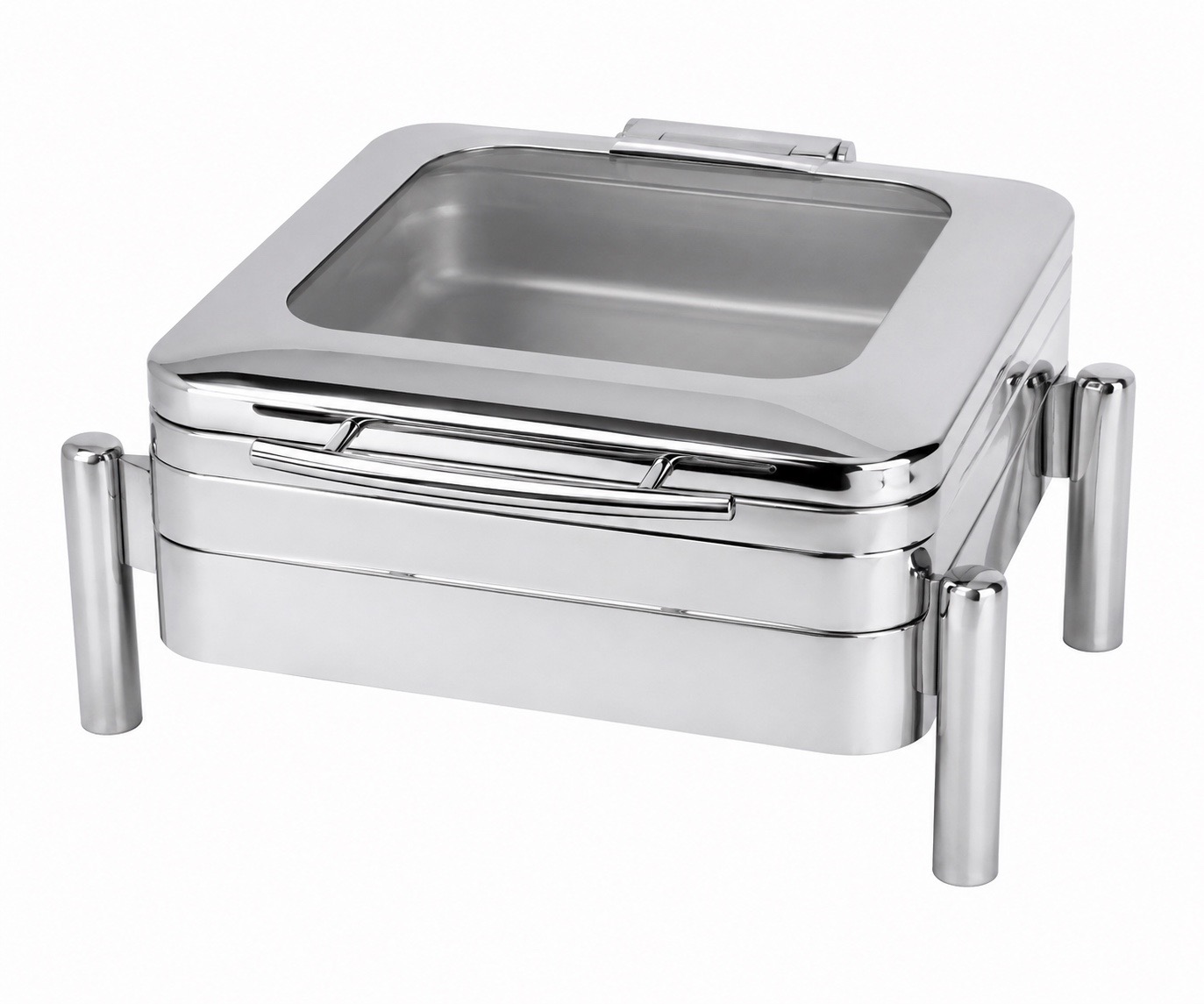 Square Induction Chafing Dish with Glass Top 9.0L